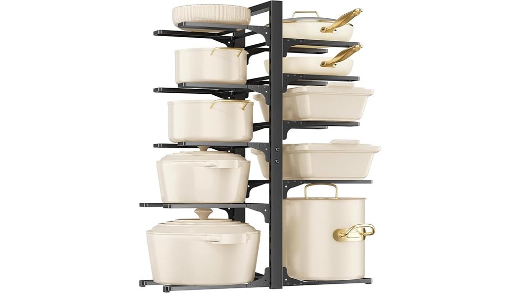 10 tier kitchen pot organizer
