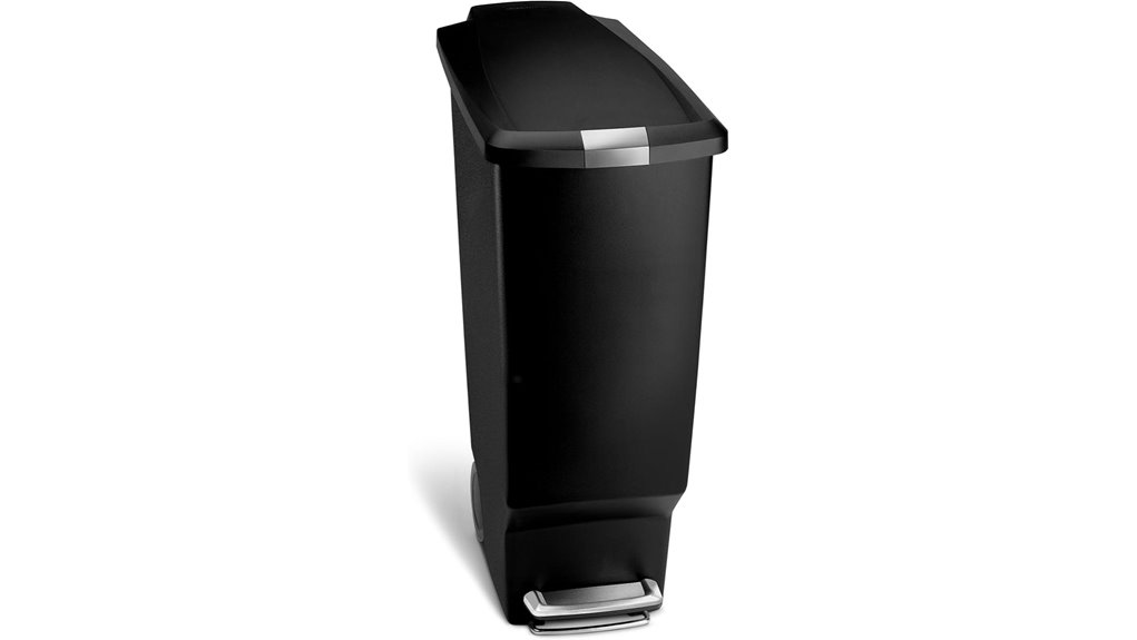 40l slim black trash can