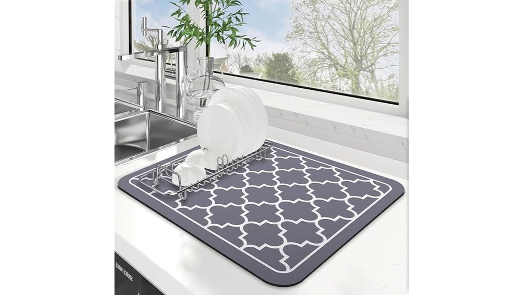 absorbent dish drying mat