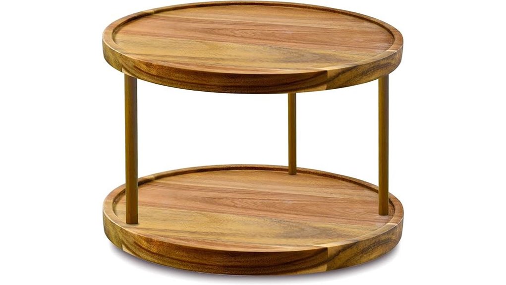 acacia wood lazy susan