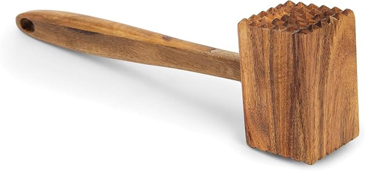 acacia wood meat tenderizer