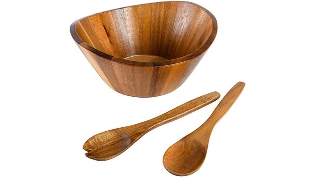 acacia wood salad bowls