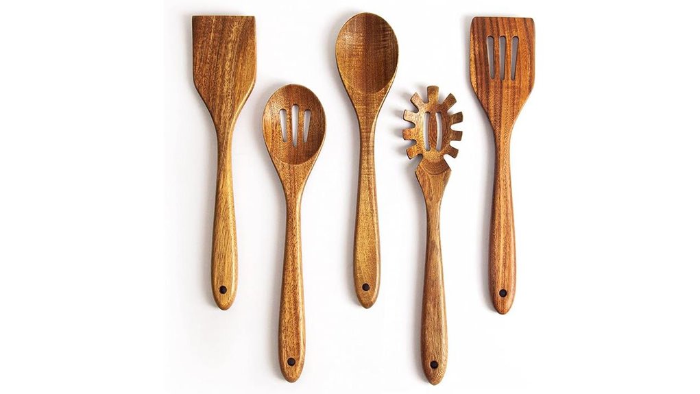 acacia wooden cooking utensils