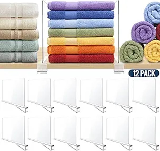 acrylic closet shelf dividers