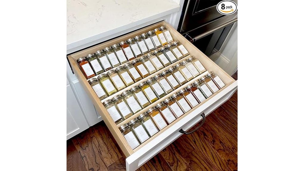 acrylic spice drawer organizer