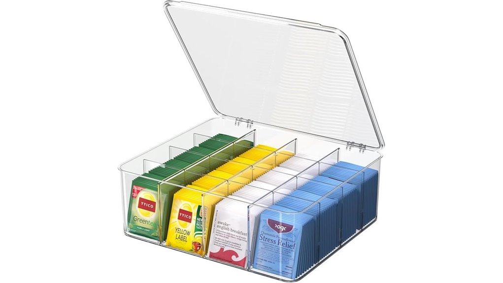 acrylic tea bag storage
