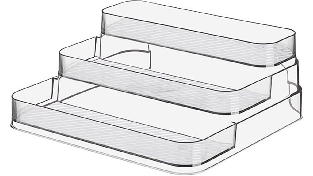 acrylic three tier spice rack