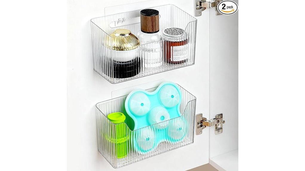 adhesive bins for organization