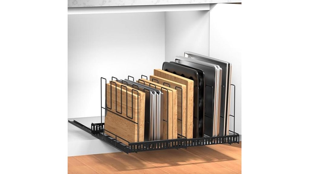 adjustable baking tray organizer