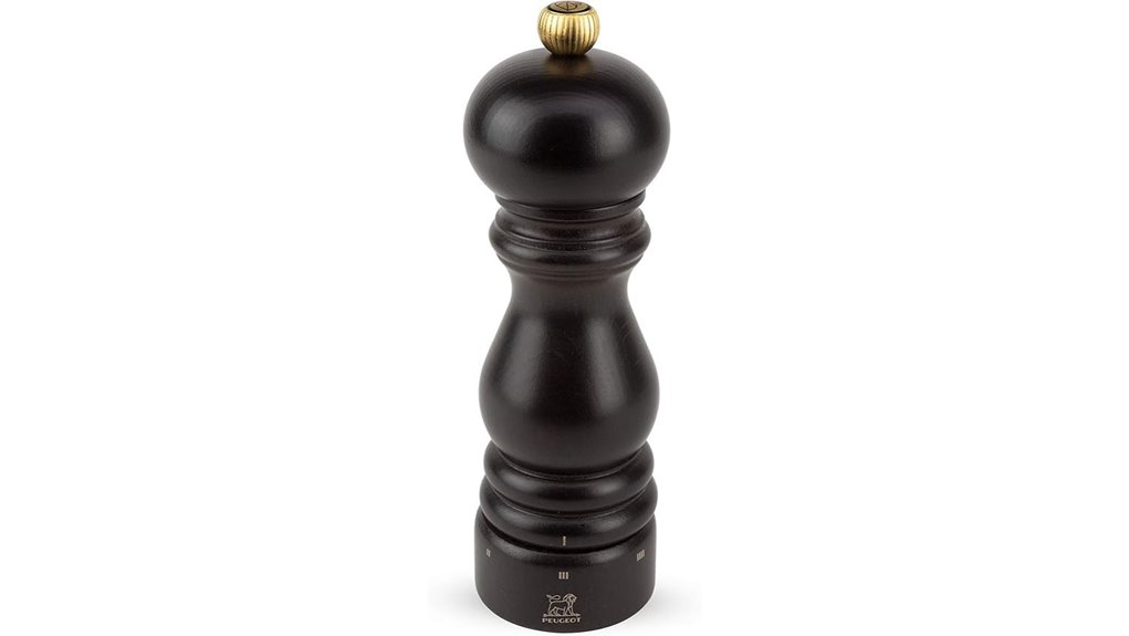adjustable beechwood pepper mill