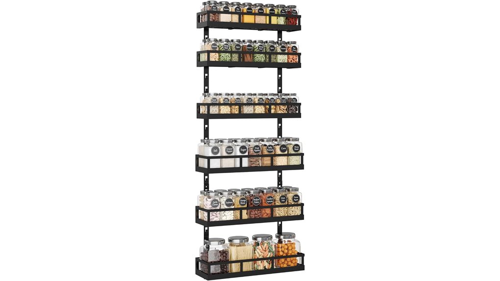 adjustable black spice organizer