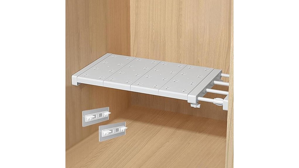 adjustable closet shelf rod