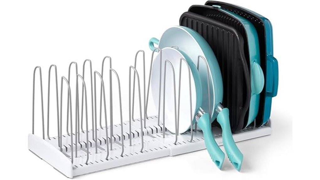 adjustable cookware pan organizer