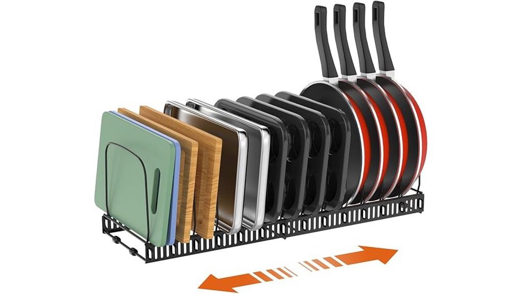 adjustable cutting board rack