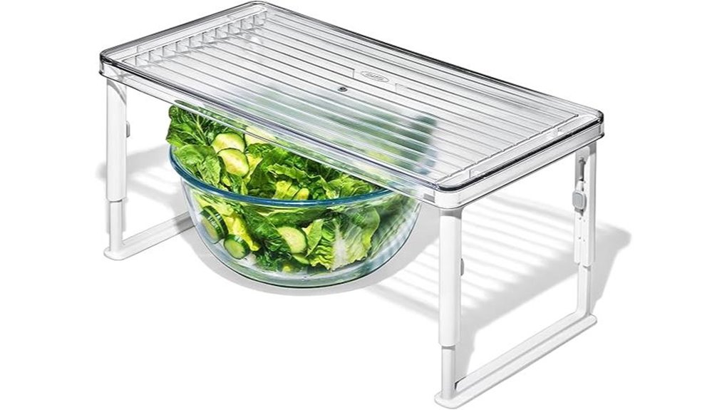 adjustable fridge shelf riser