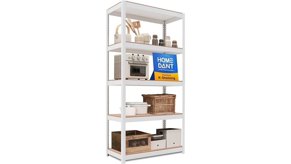 adjustable metal shelving unit