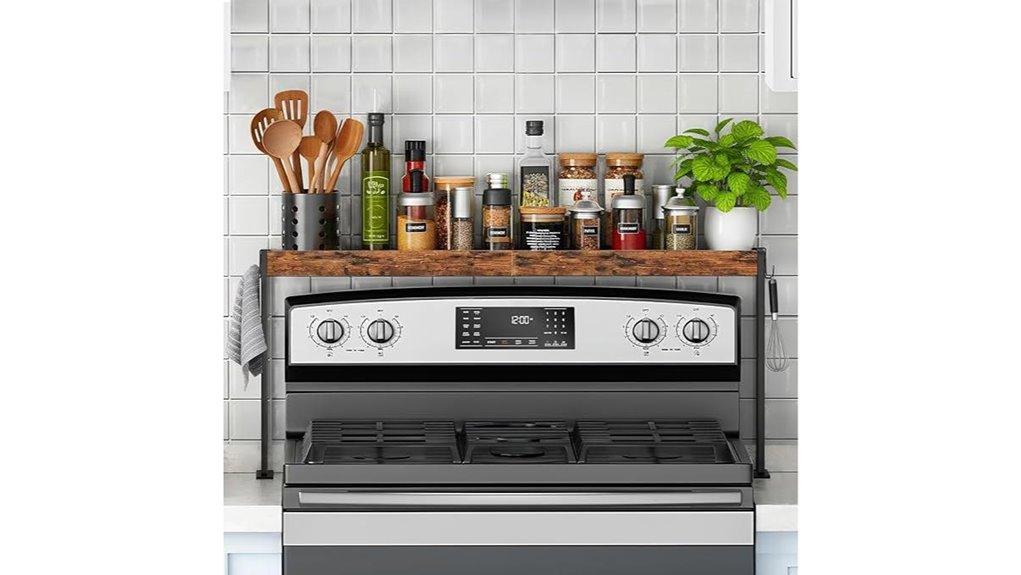adjustable over stove rack