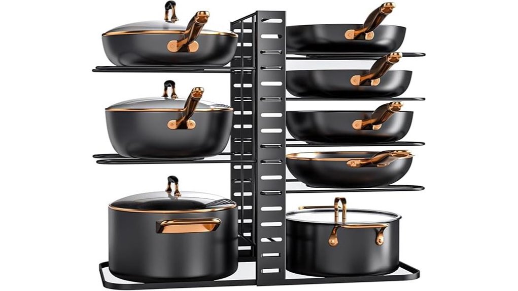 adjustable pot and lid organizer