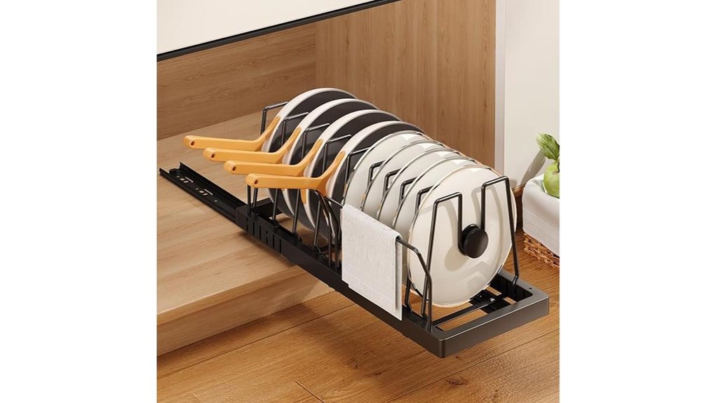 adjustable pot pan organizer