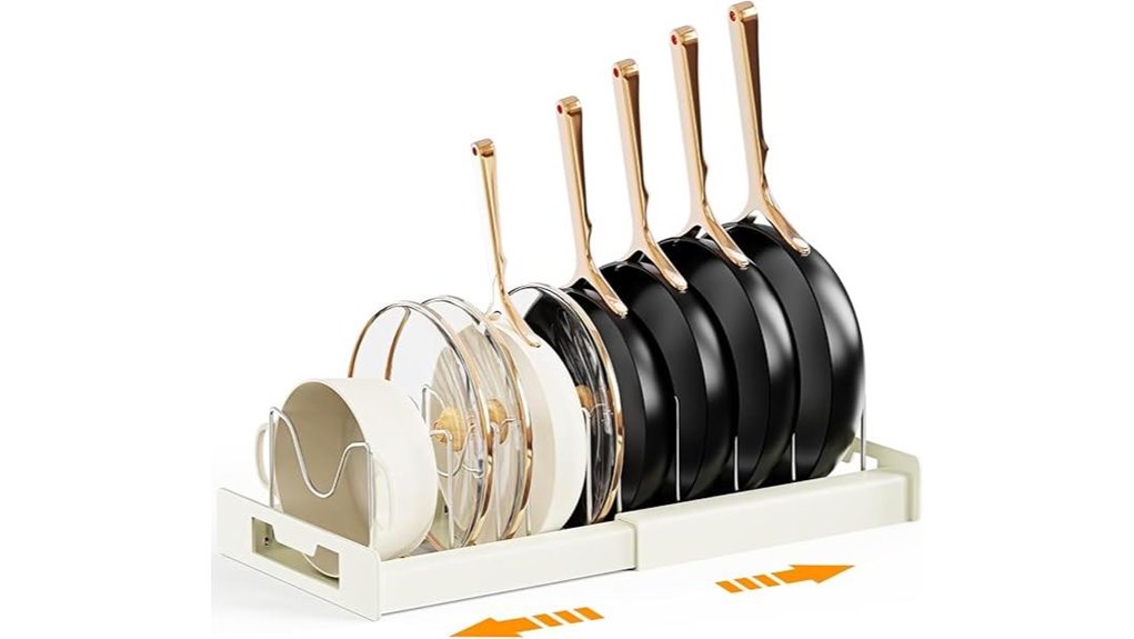 adjustable pots and pans organizer