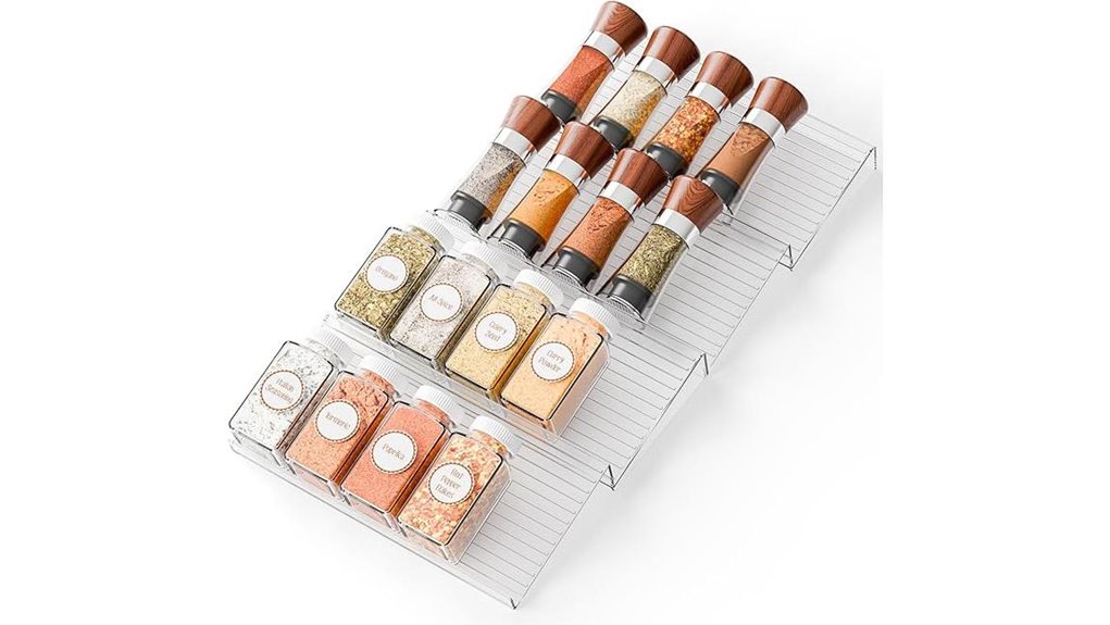 adjustable spice rack organizer