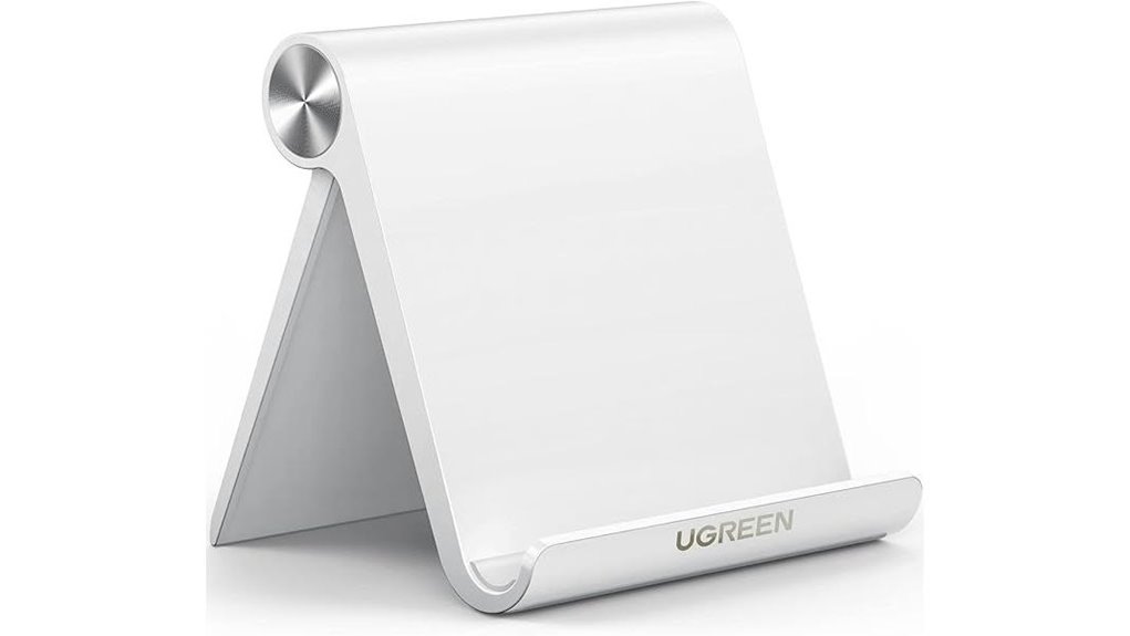 adjustable tablet stand white