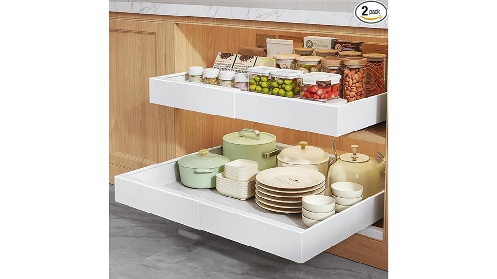 adjustable width cabinet organizers