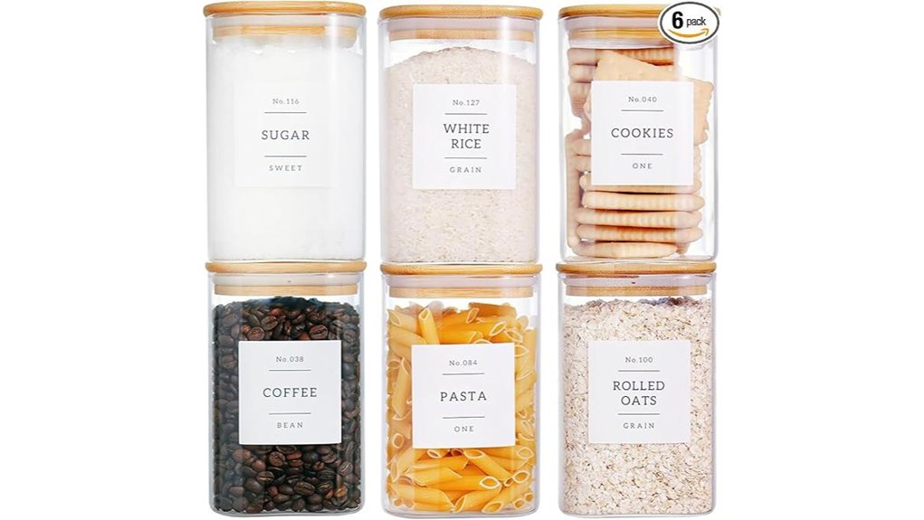 airtight bamboo lid jars