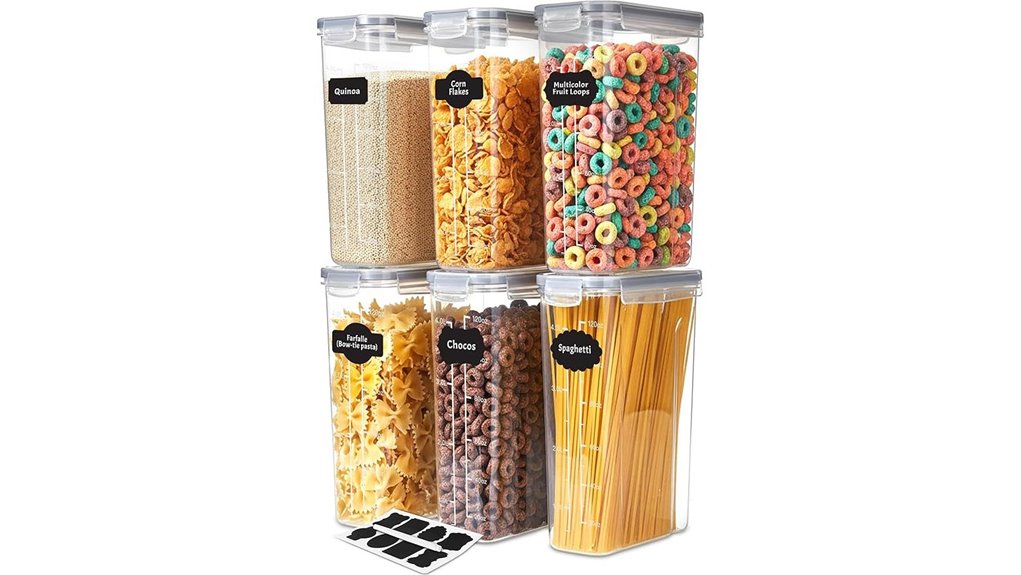 airtight clear cereal containers