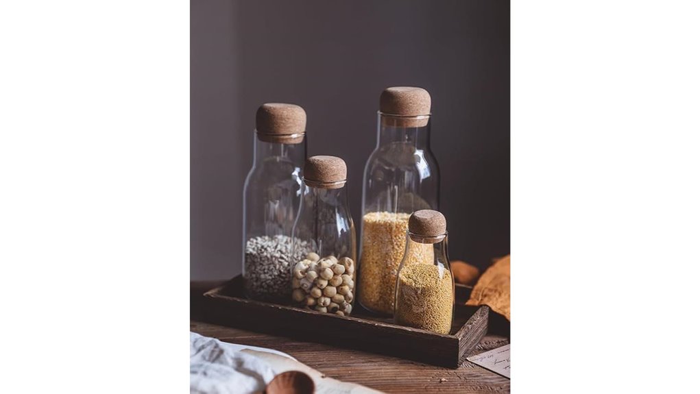 airtight glass storage bottles