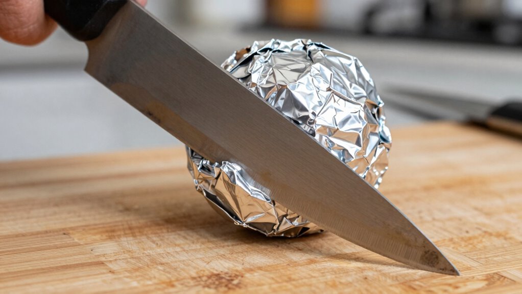 aluminum foil knife sharpening