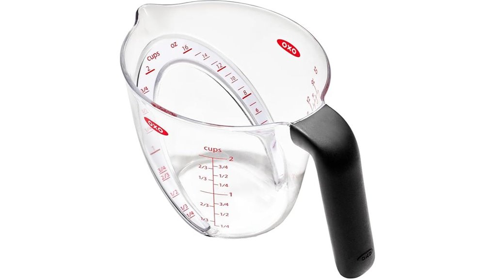 angled measuring cup design