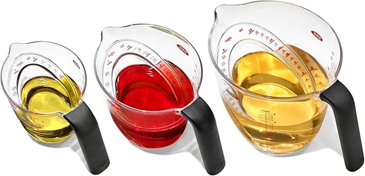 angled measuring cup set