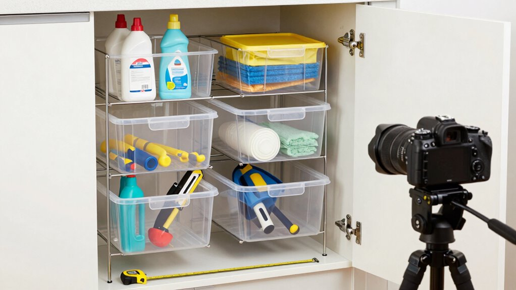 assessing under sink storage space