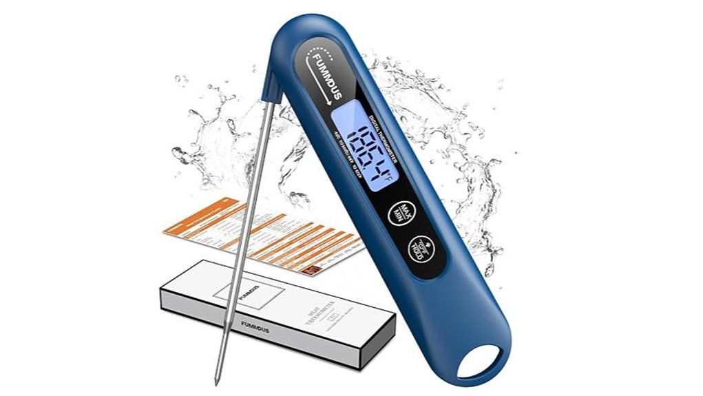 backlit foldable meat thermometer