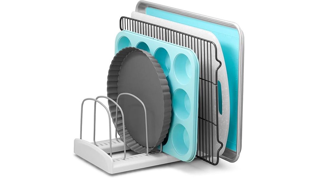 bakeware organizer with steel