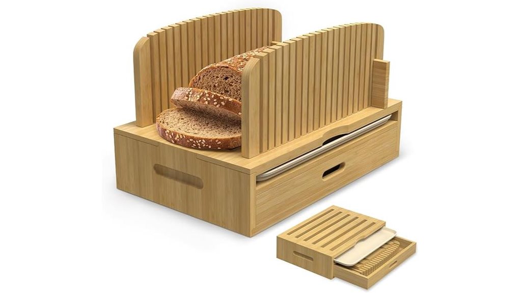 bamboo adjustable bread slicer