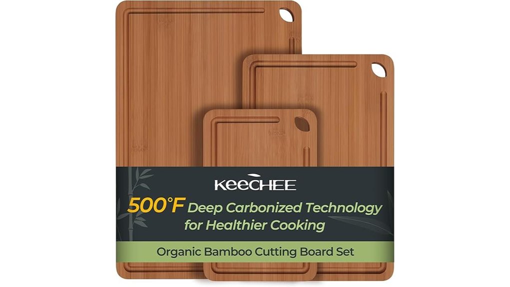 bamboo board with grooves