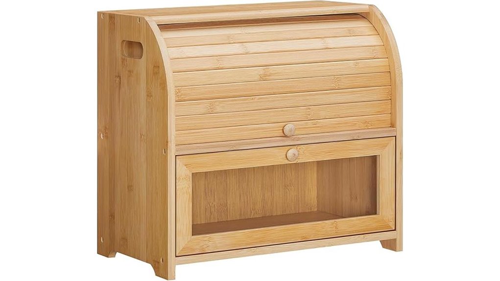 bamboo bread box kitchen