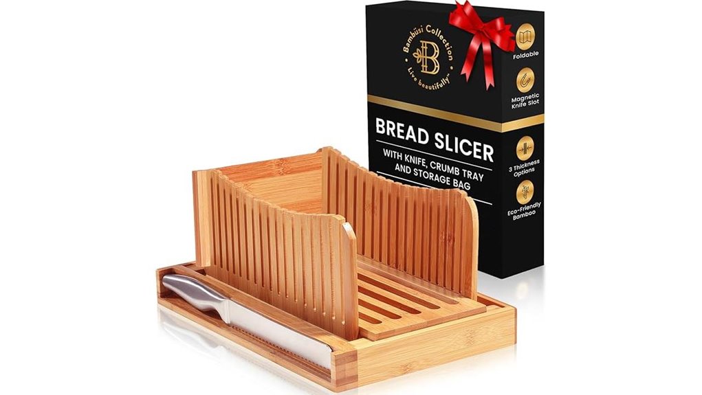 bamboo bread slicer set