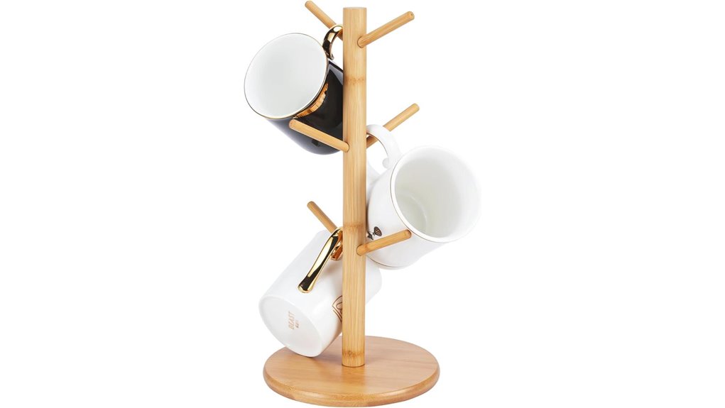 bamboo coffee cup organizer