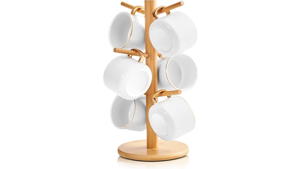 bamboo coffee mug holder