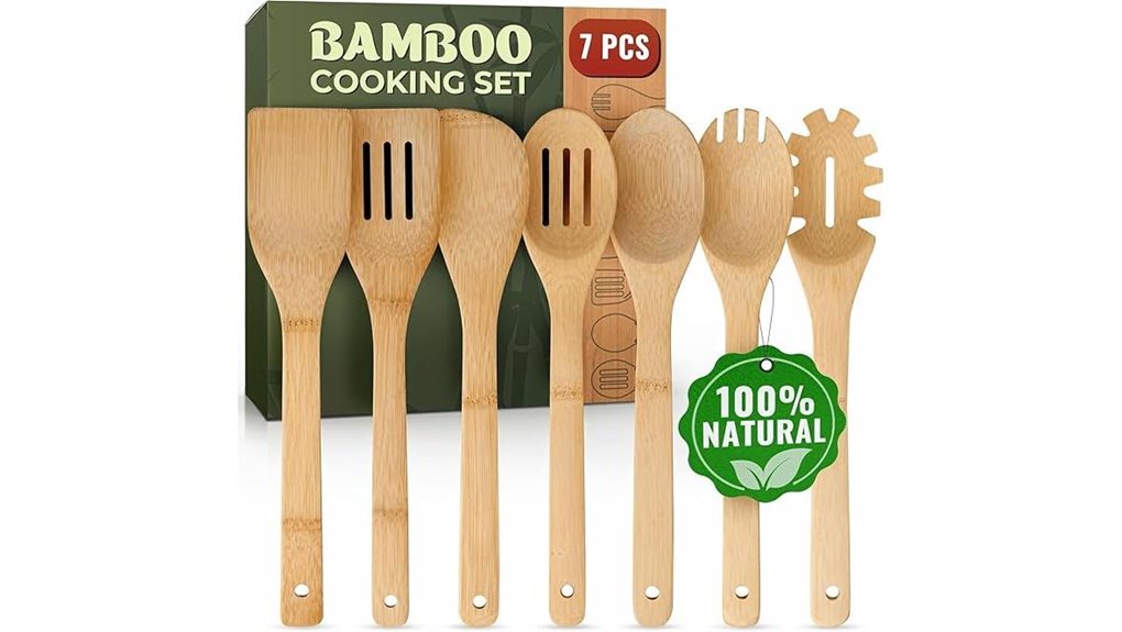 bamboo cooking utensil set