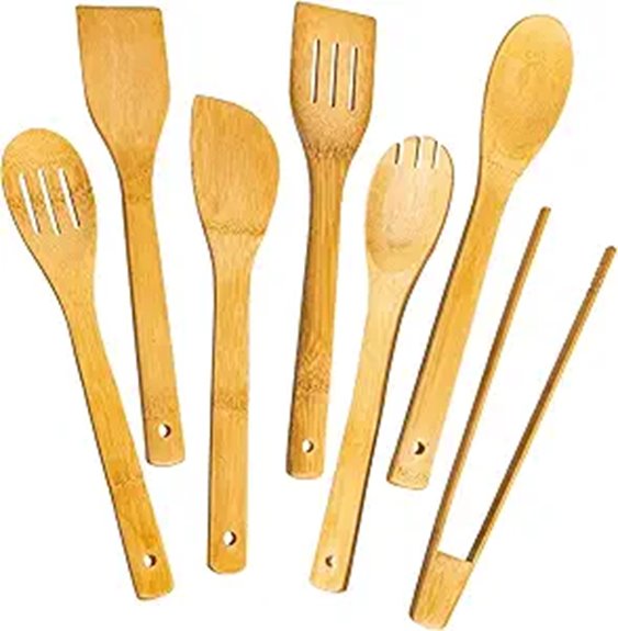 bamboo cooking utensils set