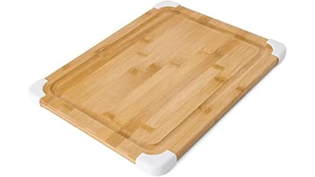 bamboo cutting board with groove