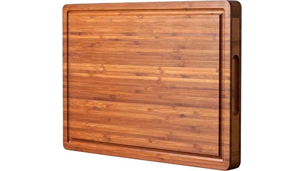 bamboo cutting board with handles