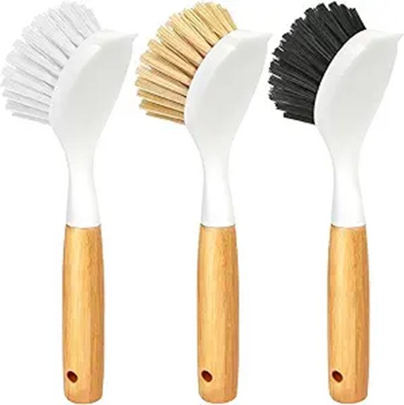 bamboo handled dishbrush set