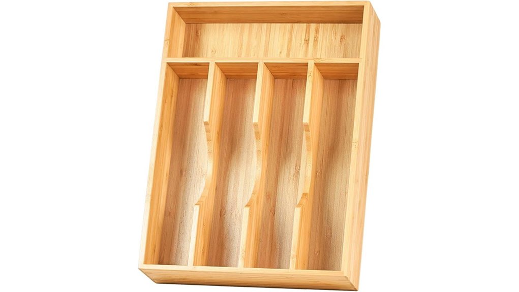 bamboo kitchen drawer organizer