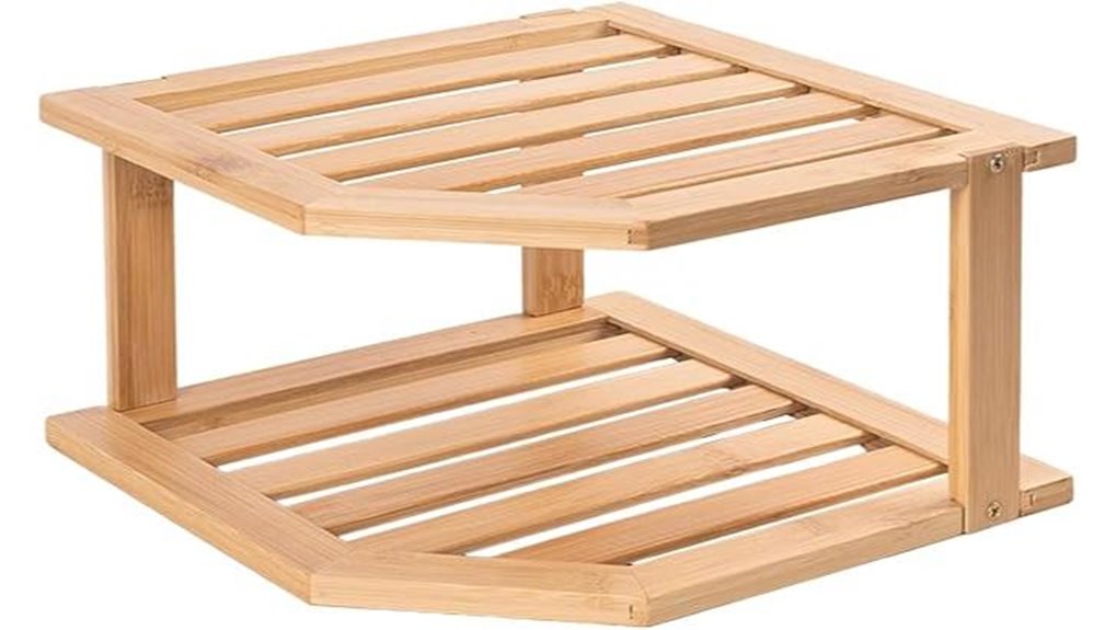 bamboo kitchen storage shelf