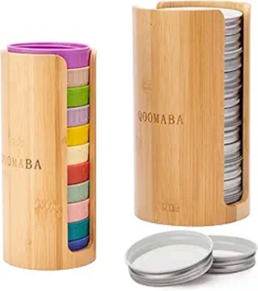 bamboo lid storage organizer